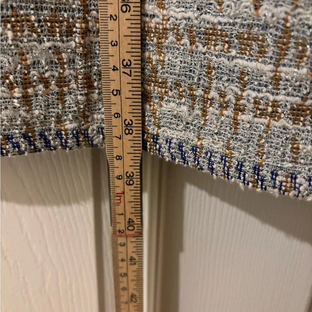 Kate & Lily Tweed Midi Dress in Cream, Gold and Blue Size 4 - Picture 9 of 9